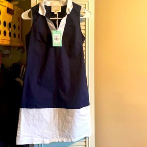 Sail to Sable Navy blue & white dress with tags